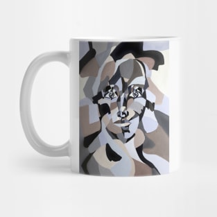 Androgyn Abstract in Modern Geometric Cubism Mug